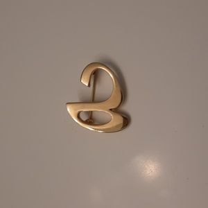 Gold Plated Broach / Pin "A"